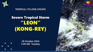 Press Briefing Severe Tropical Storm LeonPH at 5 AM  October 29 2024  Tuesday [upl. by Ahsap733]