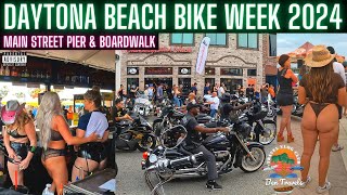 Bike Week Daytona Beach Florida 2024  Main Street Pier amp Boardwalk Daytona Beach Florida 🌴 [upl. by Anilos771]