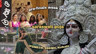 pre finals week  Saraswati Puja at IPGMER SSKMH Kolkata [upl. by Flavian]