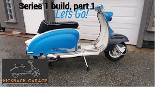 lambretta Series 1 build part 1 kickbackgarage [upl. by Llerehs]