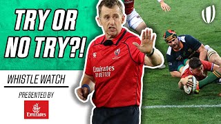 Louis Rees Zammit vs South Africa legal or illegal try  Whistle Watch with Nigel Owens [upl. by Dedric]