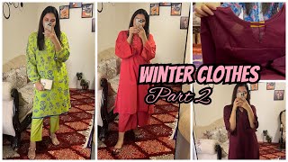 Pakistani Winter Clothing amp Tryon Haul 🛍️ [upl. by Dare491]