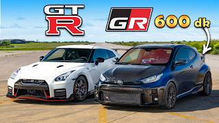 GR Yaris 630 dk v GTR NISMO DRAG RACE [upl. by Ellinnet]