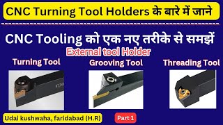 cnc turning tool holder  grooving tool  threading tool  types of tools  tooling selection [upl. by Hoenack53]