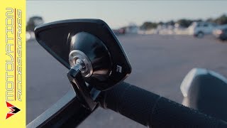 Glassless BarEnd Motorcycle Mirror Unbox Motogadget MView Blade [upl. by Nidia]