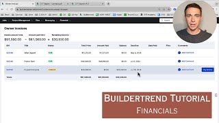 Buildertrend Tutorial  Financial [upl. by Airamat]