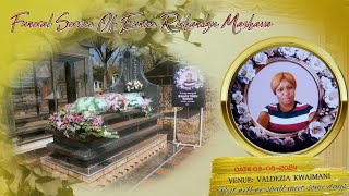 FUNERAL SERVICE OF EUNICE RIRHANDZU MASHAVAmp4Uploading 0 [upl. by Nottus]