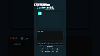 How to Center a Div in CSS with Grid amp Flexbox  Quick Tutorial shorts cssgrid css tips coding [upl. by Inatsed]