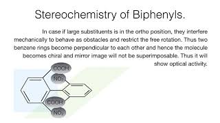 Stereochemistry of Biphenyls  Stereochemistry  Organic Chemistry [upl. by Saudra]