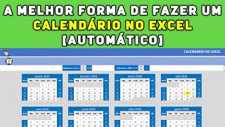 Calendário no Excel  A Melhor Forma de Fazer um Calendário no Excel Automático [upl. by Gerladina]