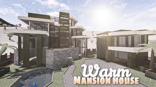 Bloxburg Mansion Warm House No Large Plot  House Build [upl. by Kerrie]