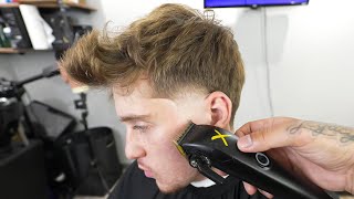 TEXTURED TAPER FADE HAIRCUT TUTORIAL [upl. by Supple858]