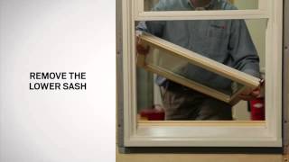 Replacing the Sash on 400 Series TiltWash DoubleHung Windows  Andersen Windows [upl. by Anaeirb]