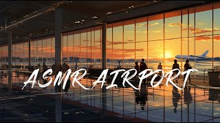 ASMR airport waiting hall terminal sound with relaxing music [upl. by Tammy157]