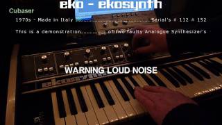 Eko  Ekosynth  Faulty Vintage Analog Synthesizers Demonstration [upl. by Enelhtac]