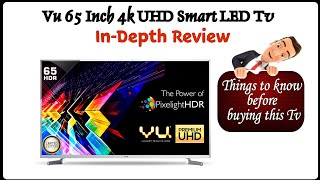 VU 65 INCHES PREMIUM UHD Pixelight HDR SMART LED TV INDEPTH REVIEW [upl. by Eimme]