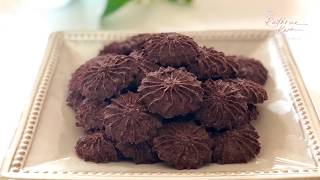 Chocolate Chrysanthemum Cookies 巧克力菊花酥 [upl. by Boor447]