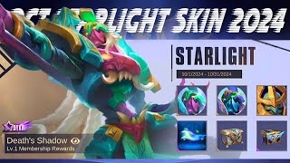 OCTOBER STARLIGHT SKIN 2024  ALL REWARDS IN OCTOBER STARLIGHT SKIN  ML LEAKS [upl. by Noislla]