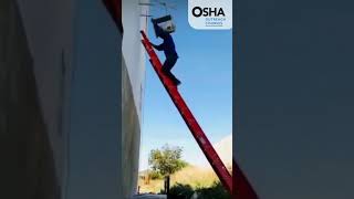 Ladder Safety Fails  Learn What Not to Do  Fall Protection laddersafety constructionsafety [upl. by Nibbs409]