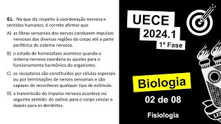 UECE 2024 1 BIologia 02 de 08 Primeira Fase [upl. by Einttirb]