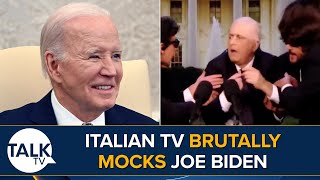 Italian TV MOCKS Joe Biden In ‘Hilarious’ Sketch Of President’s OnStage Gaffes [upl. by Tufts]