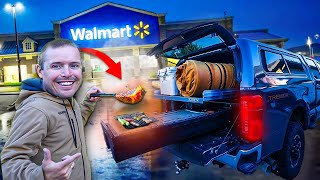 Overnight CAMP and COOK In Walmart Parking Lot  Truck Camping [upl. by Raviv118]