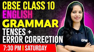 CBSE Class 10 English Grammer  Tenses  Error Correction  Exam winner [upl. by Ruamaj]