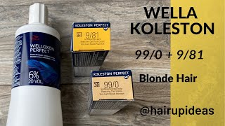 WELLA KOLESTON PERFECT  Shades 990  981 root coverage for blondes [upl. by Aray765]