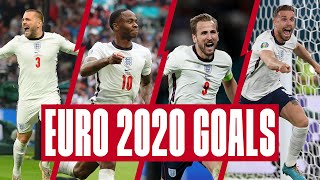 Kane Sterling Shaw Henderson  Every England Goal From Euro 2020  England [upl. by Leirbaj899]