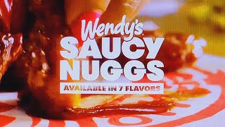 WENDYS  WENDYS COMMERCIAL 2024  WENDYS SAUCY NUGGS ANYTHING IS SAUCIBLE AVAILABLE IN 7 FLAVORS [upl. by Ailiec]