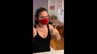 Bandana only face mask tutorial  no sew no elastic [upl. by Neelhtak]