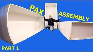 IKEA PAX Wardrobe Assembly PART 1 [upl. by Enyt]