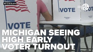 Michigan seeing high early voter turnout ahead of Election Day [upl. by Coheman]