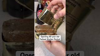 Opening 50 year old Fallout Shelter Food Packet [upl. by Anelaf471]