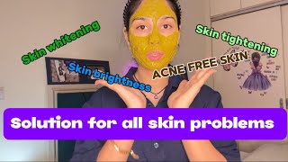 Neem face pack  solution for all skin problems  acne free mask [upl. by Ecirp]