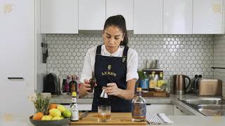 Lyres NonAlcoholic Old Fashioned Cocktail Recipe  HowTo  Chelsea from Black Pearl [upl. by Davine]