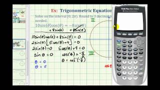 Ex Solve a Factorable Trig Equation with Exact and Rounded Radian Solutions [upl. by Farrison]