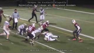 Hermiston Bulldogs at Sherwood Bowmen Football 2011 Playoffs [upl. by Sacrod151]