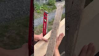 installation of the first pair of rafters woodwooding woodworks [upl. by Elora764]