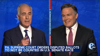 Pennsylvania Supreme Court orders counties not to count disputed ballots in US Senate race [upl. by Aneev554]