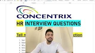 Concentrix HR FINAL Round Questions  FOR VOICE AND NONVOICE Profiles [upl. by Kinsman]