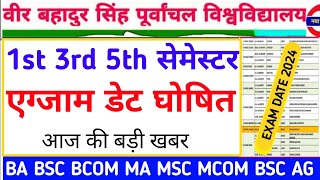 Vbspu Exam Date 2024Vbspu Bcom Bsc Ba 1st Semester Exam Date 2024Vbspu Samarth Portal Registration [upl. by Kcirddet854]