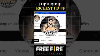 Top 3 Most Richest id Free fire🔥🤯freefire freefirefacts shorts [upl. by Siderf]