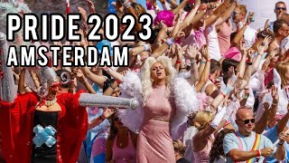 🏳️‍🌈Amsterdam Pride 2023 Canal Parade Party LGBT Festival  Gay Prade Walk 4K [upl. by Akemaj]