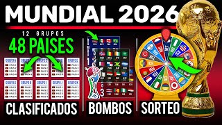 Estos serían los 48 Paises CLASIFICADOS al Mundial 2026   Bombos  Llaves y Sorteo de Grupos [upl. by Ardnassac811]