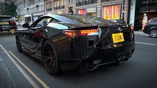 Lexus LFA crazy V10 exhaust sounds in Central London [upl. by Diraf50]