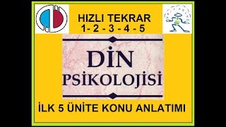 DİN PSİKOLOJİSİ  HIZLI TEKRAR  İLK 5 ÜNİTE  YouTube [upl. by Faso]