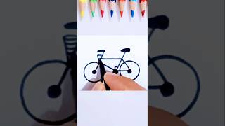 Cycle 🚲 Drawing in Easy Way art drawing shorts [upl. by Grory547]