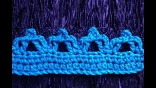 How to Crochet the Edge  Border Stitch Pattern 96│by ThePatternFamily [upl. by Elrem307]