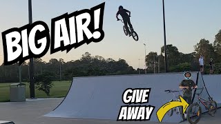 Caiden Gives Away Supercheap Auto BMX Bike And Rides Two Parks [upl. by Adnovad322]